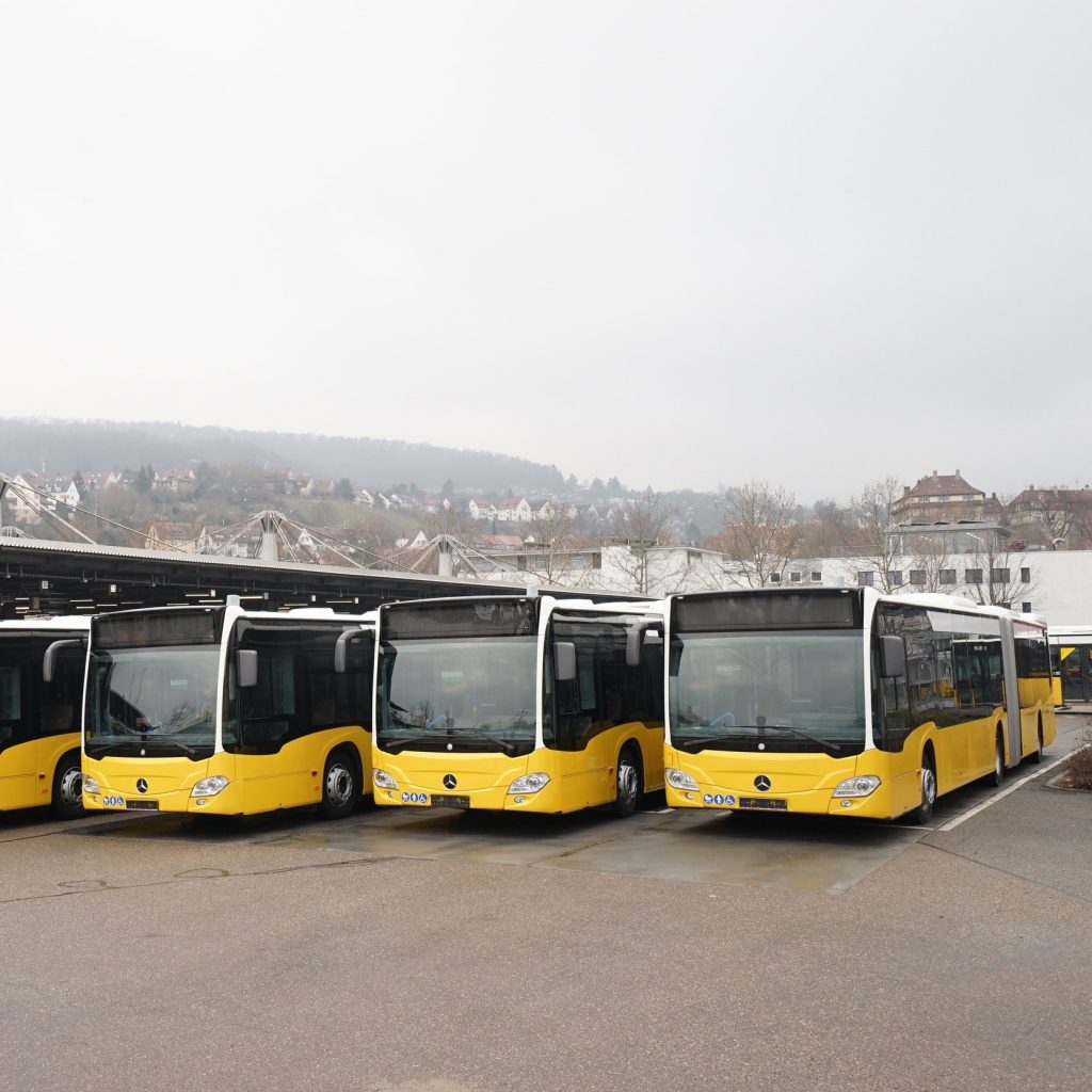 Flotila autobusů Mercedes-Benz Citaro G Hybrid pro Stuttgart. (foto: EvoBus)