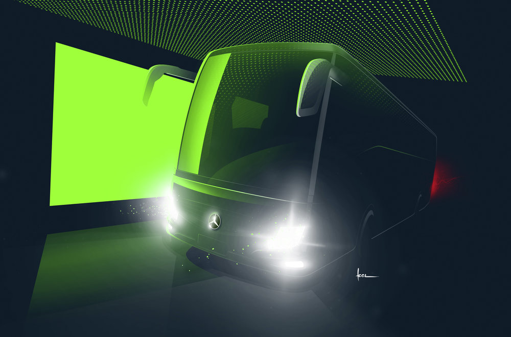 Nové Tourismo (ne)odhaleno. (zdroj: EvoBus)