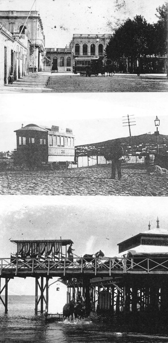 Několik snímků z provozu koňských tramvají. (zdroj: archiv Marcelo Benoit)