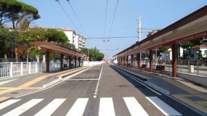 Trolejbusový BRT koridor Rimini – Riccione před otevřením