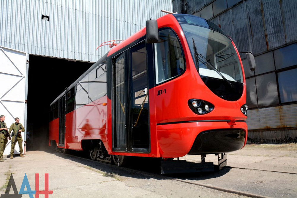 Polonová tramvaj na prezentaci dne 21. srpna 2018. (foto: Донецкое Агентство Новостей)