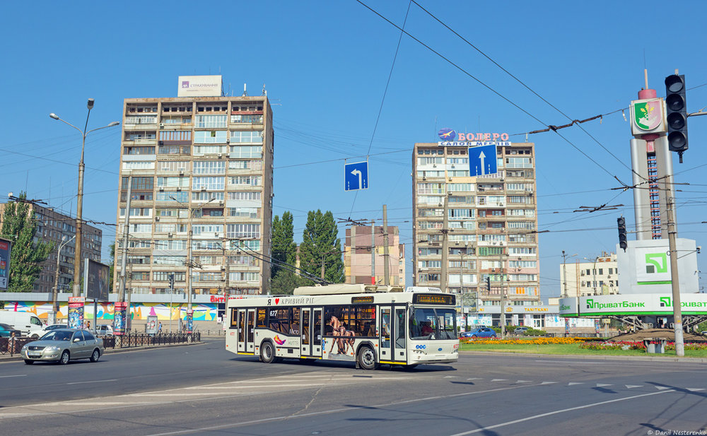 Trolejbus Dnipro-T103 v Krivém Rogu dne 31. srpna 2018. (foto: Danil Něstěrenko)