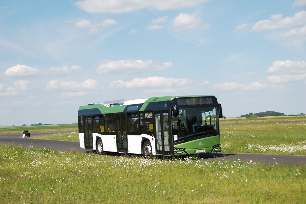 Hybrid od Solarisu s technologií BEA Systems během testovacích jízd pro novináře v rámci oslav 20. výročí společnosti Solaris Bus & Coach. (foto: Libor Hinčica)