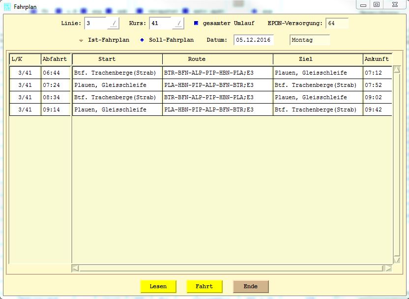 Linka 3, kurz 41, pracovní dny. (zdroj: DVB AG)