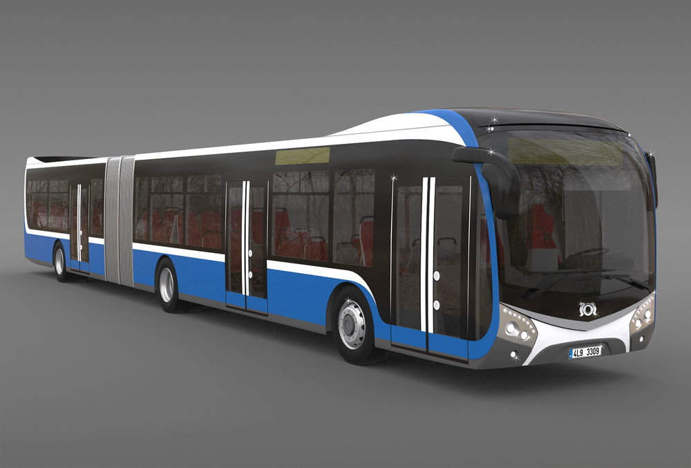 Návrh dieselového autobusu nové koncepce od SORu. (zdroj: SOR Libchavy)