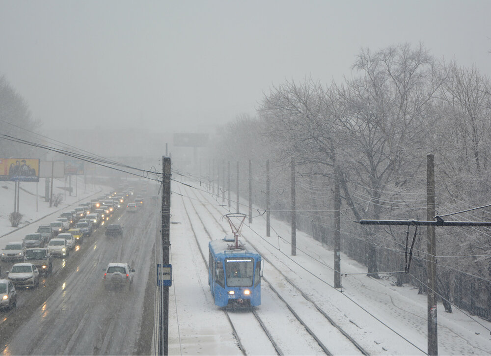Tramvaj dne 19. 3. 2020.