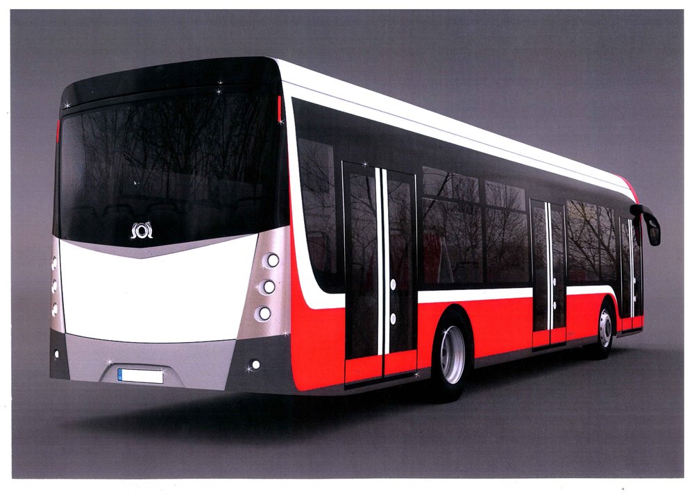 Zadní pohled na nový elektrobus. (zdroj: SOR)
