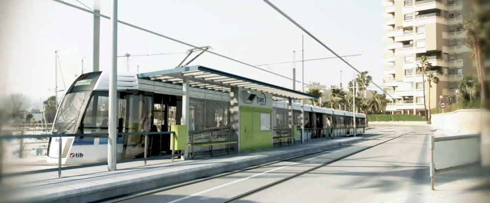 Vizualizace tramvaje v Palmě. (zdroj: Wikipedia.org)