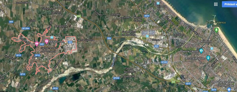 Situace na mapě (zdroj: Google Maps)