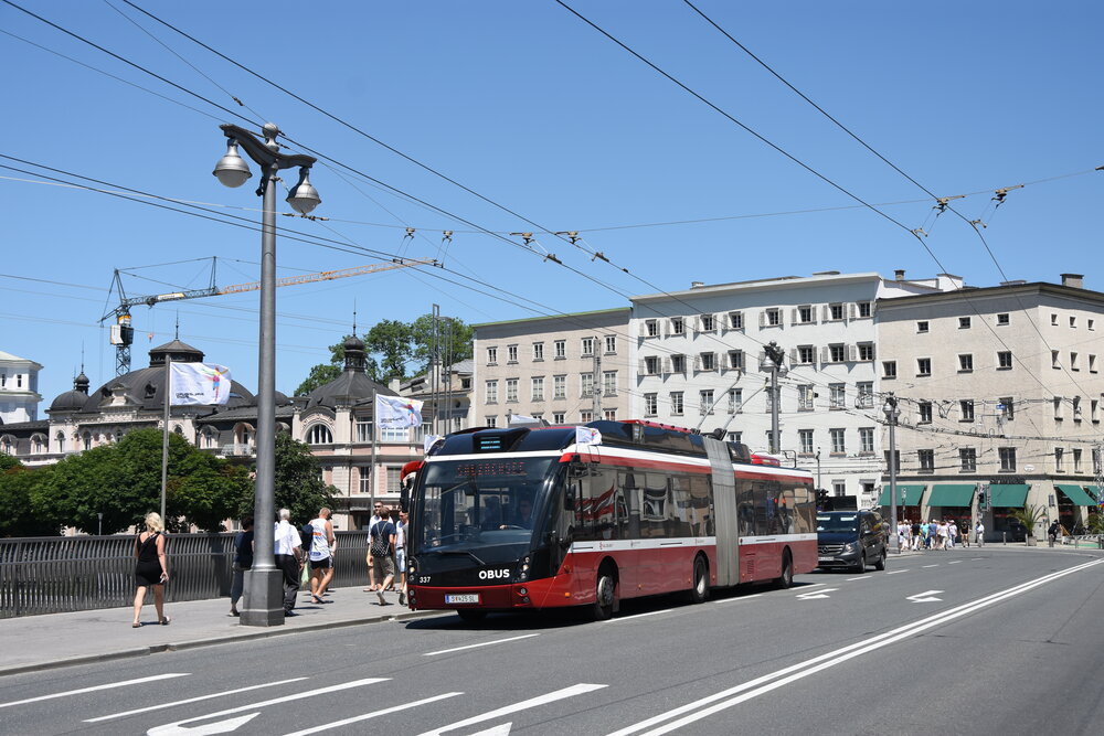 Původní vzhled MetroStylu na trolejbuse v Salzburgu. (foto: Libor Hinčica)
