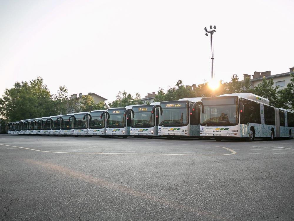 Flotila nových autobusů MAN Lion’s City G CNG pro Lublaň. (foto: MAN Truck & Bus)
