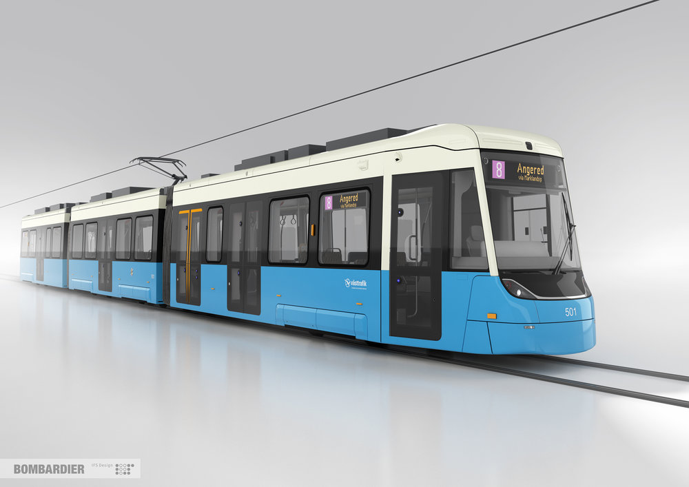 Upravený design tramvaje M33 pro Göteborg. (foto: Bombardier) 