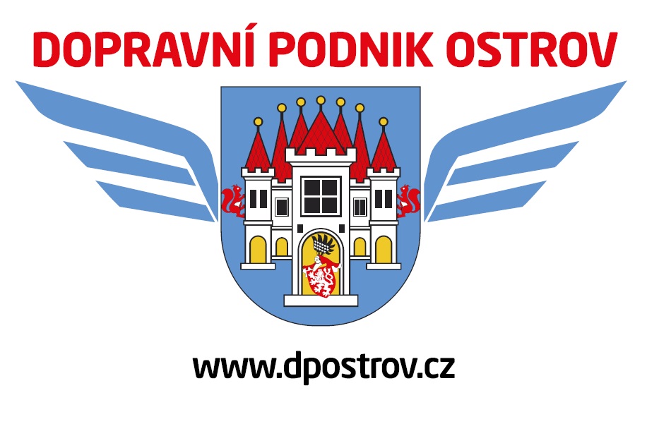Nový znak nového dopravce MHD v Ostrově. (zdroj: www.ostrov.cz)