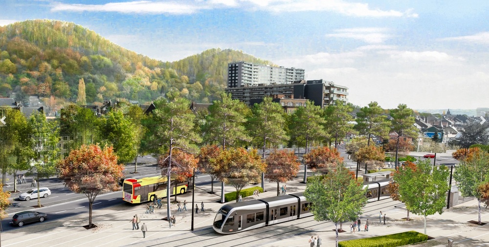 První úsek tramvaje má mít délku 11 km. Počítalo se s vozidly Alstom Citadis 405. (zdroj: www.keskistram.be)