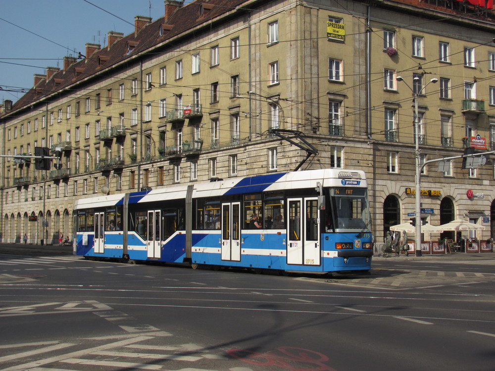 Produkci závodu tvořily od počátku hlavně dodávky pro MPK Wrocław. Na snímku je vůz PROTRAM 205 WRAS. (Ing. Filip Jiřík)