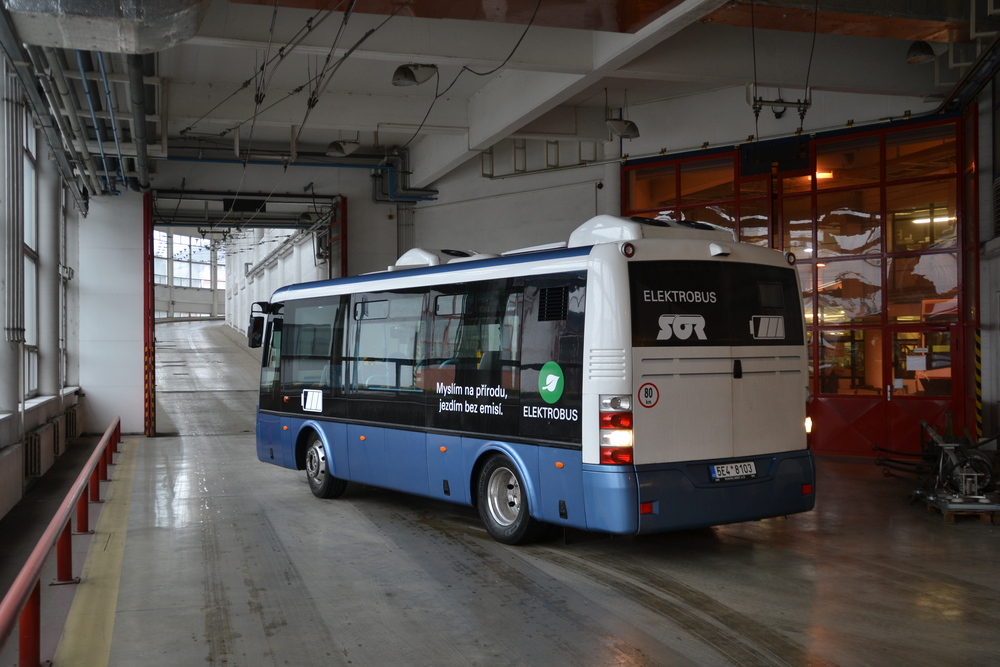 Modelovou řadu elektrobusů SOR tvoří nyní tři typy. Délkové provedení s osmi metry je nejmenší. (foto: Ing. Jiří Černý, DPMB)