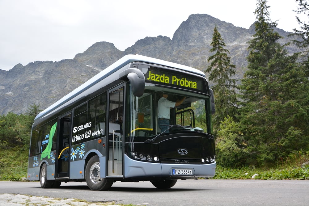 Ilustrační snímek nám prezentuje vůz Solaris Urbino 8,9 LE ve verzi electric. Do Zakopaneho však zamíří vozy s dieselovým pohonem. (foto: Solaris Bus & Coach)