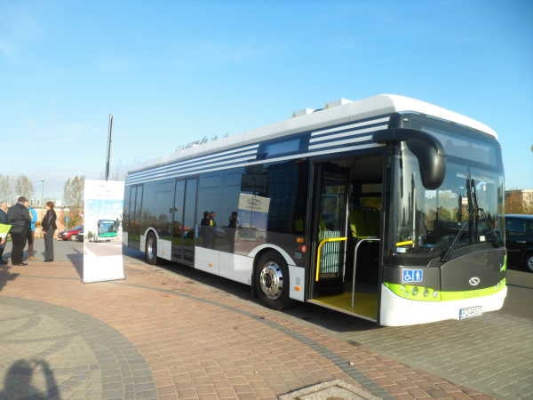 Autobus Solaris Urbino 12 electric během předváděcí akce v říjnu 2014. (foto: MZK w Zielonej Górze)