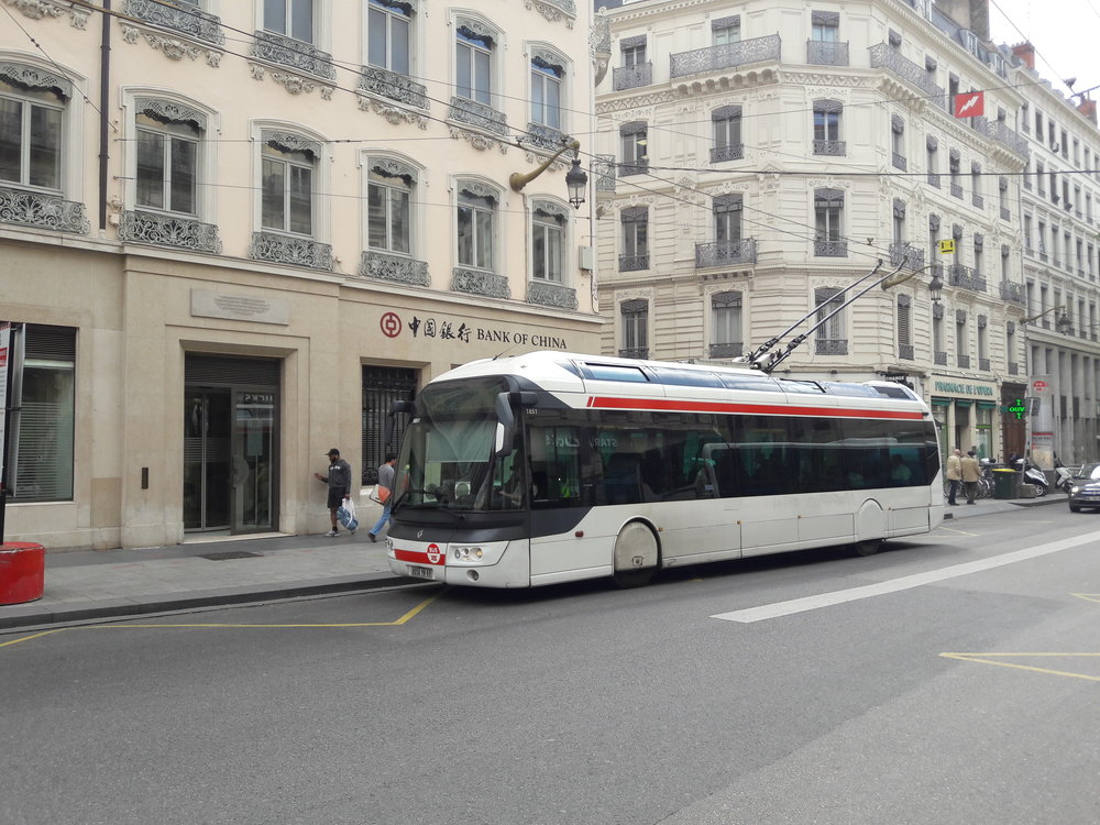 Snímek z centra Lyonu. 