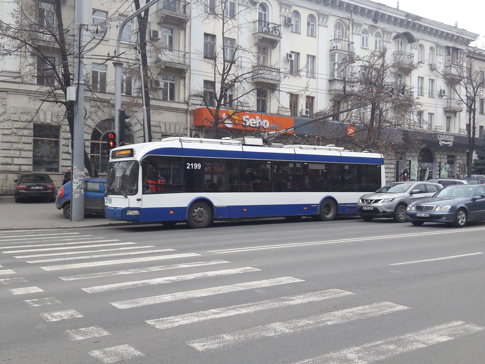  V centru Kišiněva dne 31. 12. 2018.  