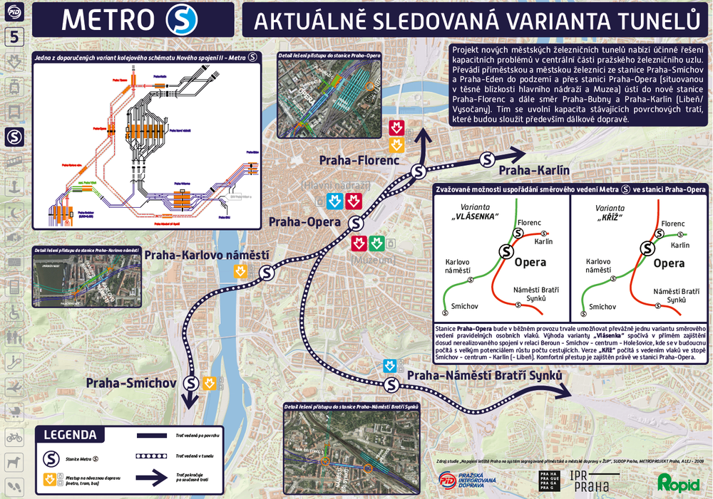 Aktuální varianta zvažovaného systému Metra S. (zdroj: Ropid)