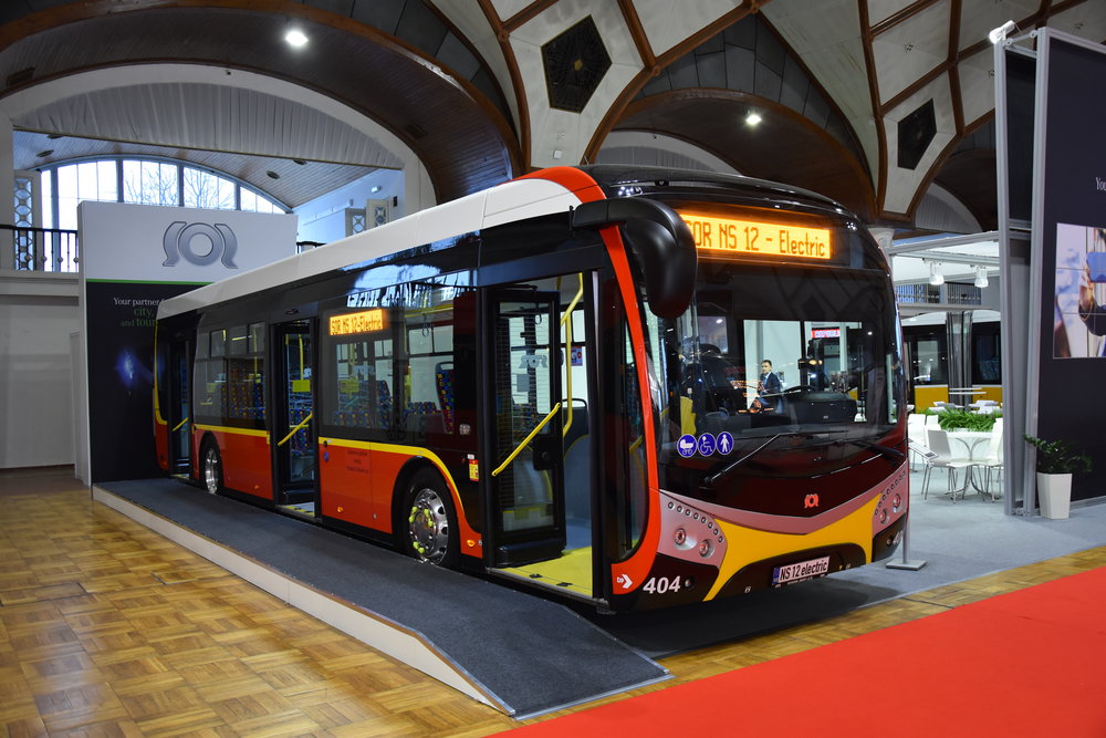 Elektrobus SOR NS 12 electric DP města Hradce Králové na veletrhu CZECHBUS v listopadu 2018. (foto: Libor Hinčica)