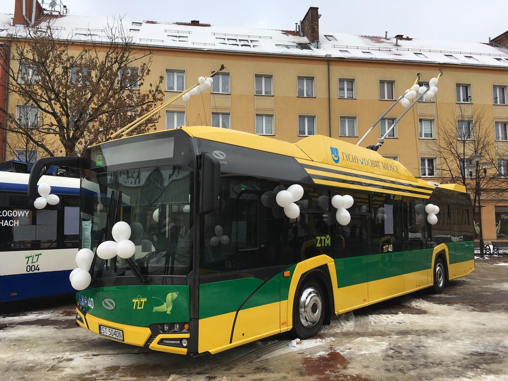 Trolejbus ev. č. 40 během představení v centru města v sobotu 12. 1. 2018. (foto: Jiří Brňák)