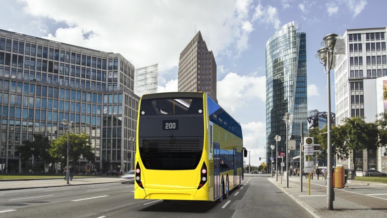 Vizualizace autobusu Enviro500 pro Berlín zezadu. (foto: Alexander Dennis)