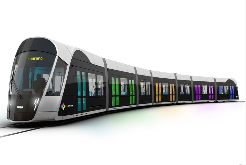 Tramvaj CAF urbos 3 pro Lucemburk. (zdroj: LUXTRAM)