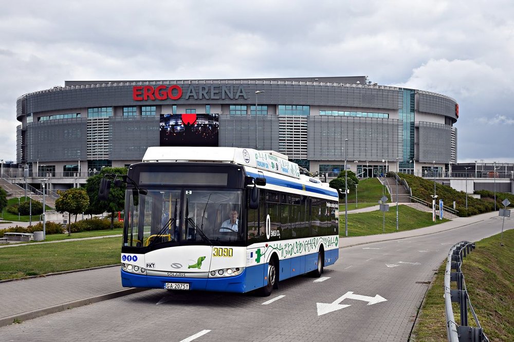 V srpnu 2018 se nové spojení testovalo. (foto: Karol Grzonka / Przedsiębiorstwo Komunikacji Trolejbusowej Sp z o.o. w Gdyni)