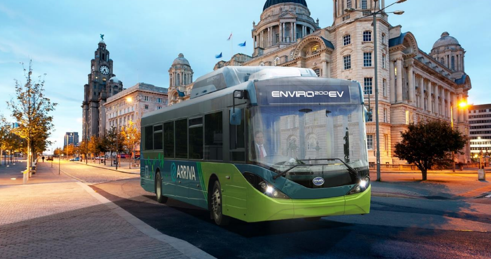 Elektrobus BYD ADL Enviro200EV pro Liverpool na vizualizaci výrobců. (zdroj: BYD)