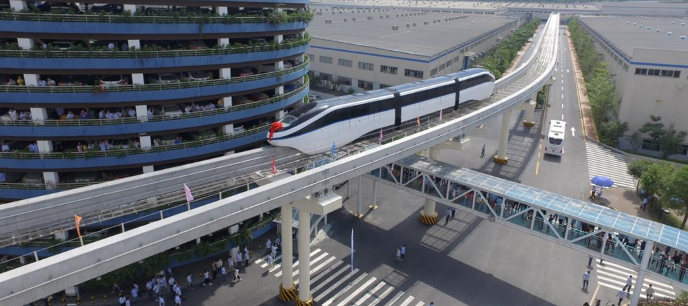 SkyRail od společnosti BYD v čínském Šen-čenu. (foto: BYD)