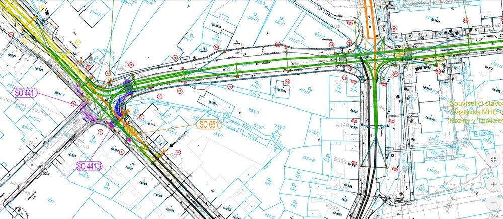 Výřez ze situačního zákresu. (autor: PRAGOPROJEKT)