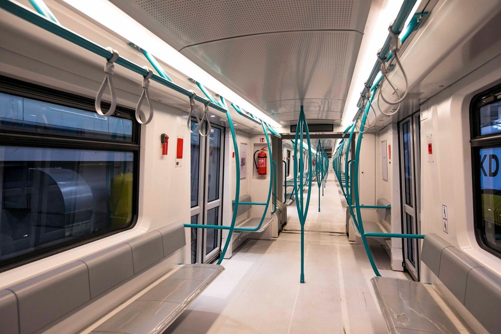 Pohled do interiéru nové jednotky metra pro Sofii. (foto: Newag)
