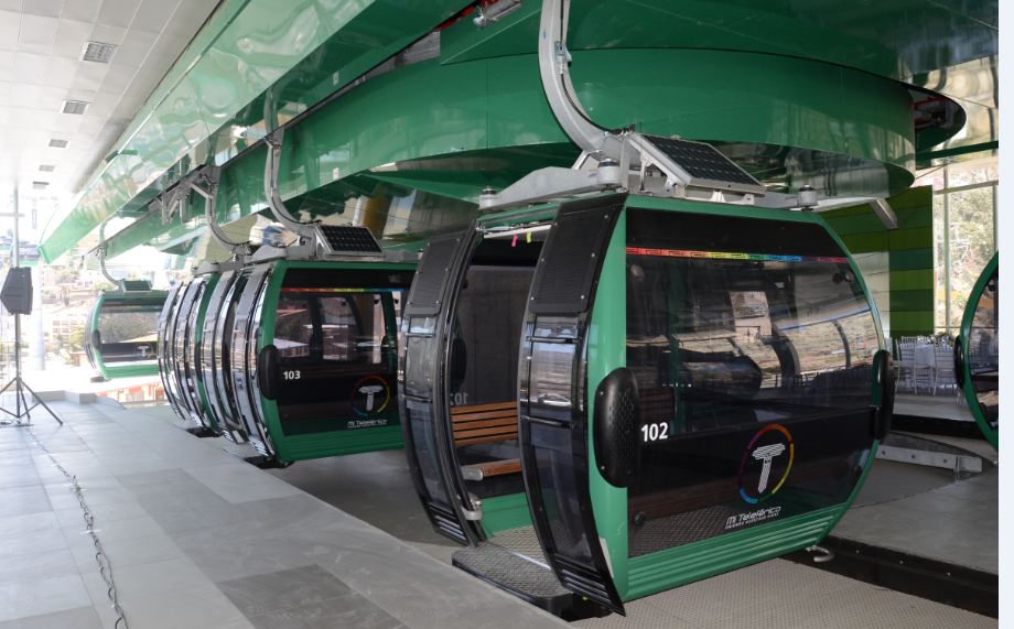 Zelená linka byla otevřena jako poslední, dne 4. prosince 2014, a dá se z ní přímo přestoupit na linku žlutou. (foto: Ministerio de Comunicación del Estado Plurinacional de Bolivia)