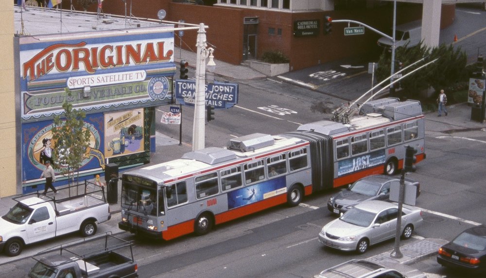 Trolejbusy 15 TrSF jsou již v ulicích San Franciska minulostí. (zdroj: Steve Morgan/Wikipedia.org)