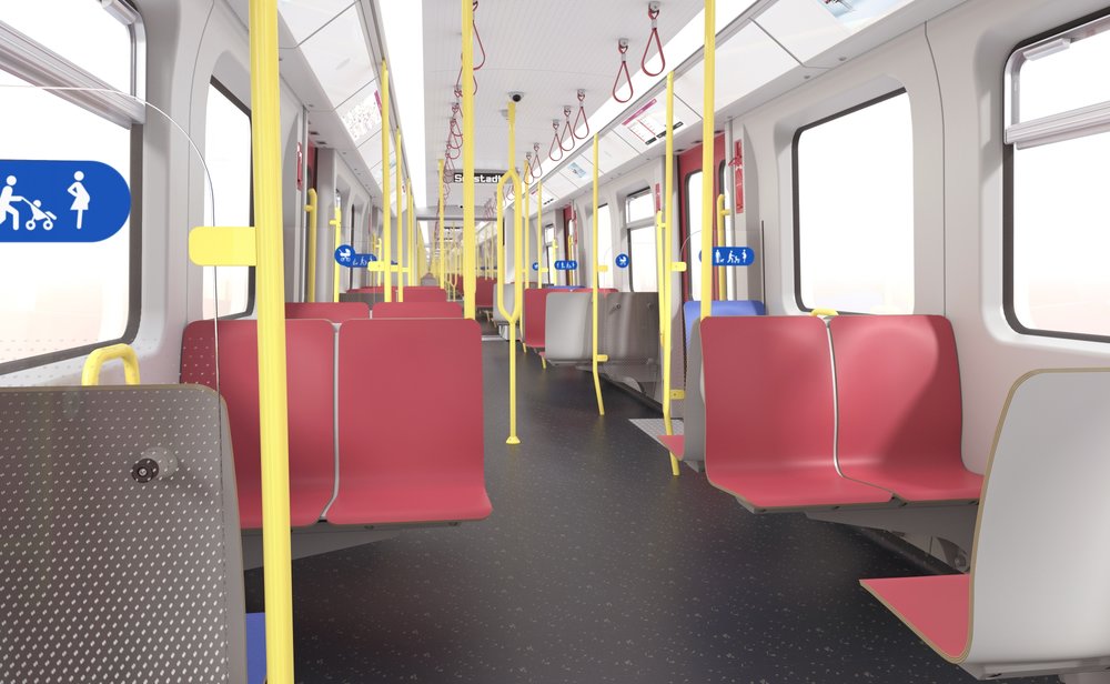 Interiér jednotek bude klimatizovaný a průchozí v celé délce vlaku. (foto: Wiener Linien)