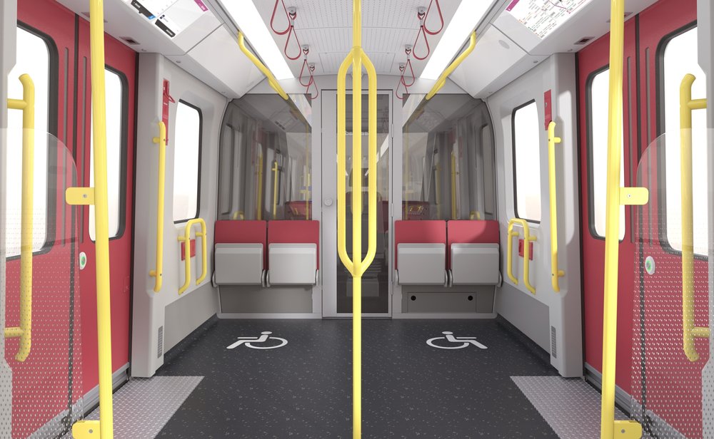 Část sedadel bude sklopných, jiná sedadla pak budou řešena jako podélná. (foto: Wiener Linien)