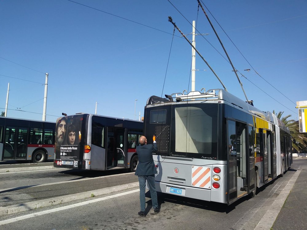 Římské trolejbusy na letošním snímku. (zdroj: ATAC)