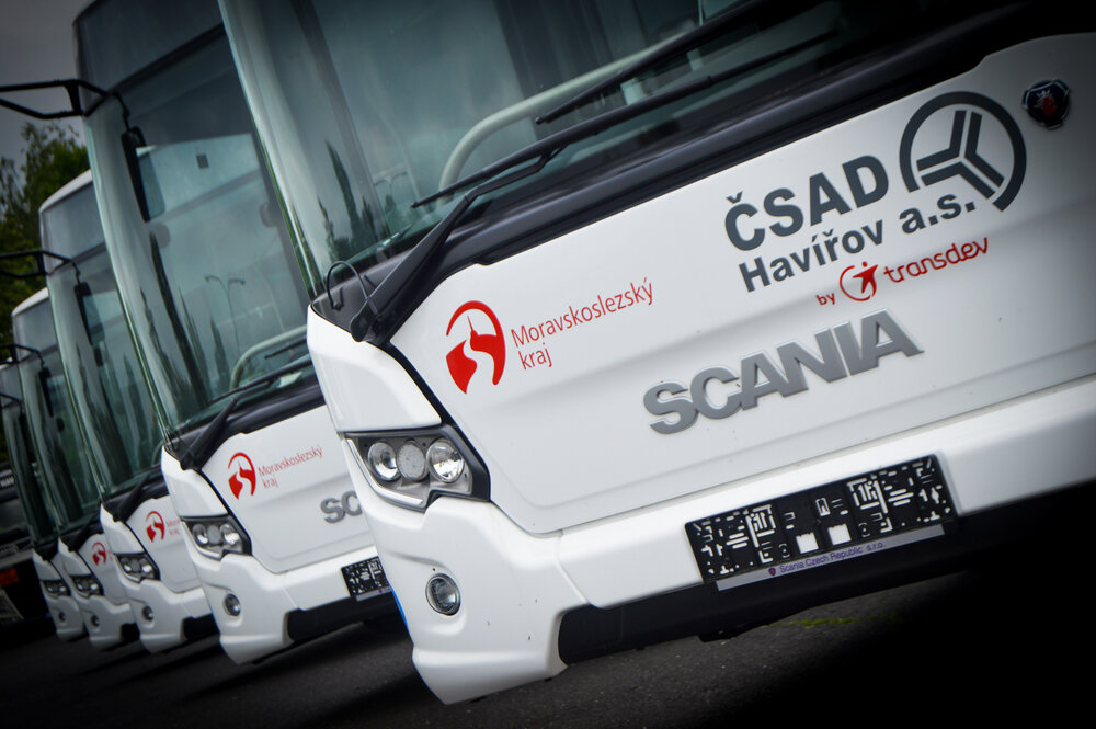 ČSAD Havířov by Transdev. Skupinu 3ČSAD převzal loni Transdev. (foto: Scania)
