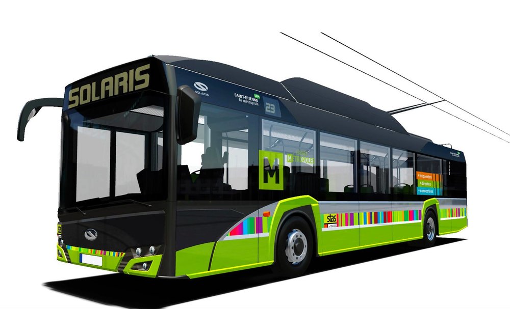Nový trolejbus typu Trollino 12. (zdroj: Saint-Étienne Métropole)