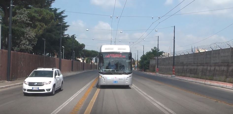 Jelikož město ani dopravce nezveřejnili žádné oficiální snímky z akce a natočili jen několik videí, pochází i tento záběr z jednoho z nich. (foto: Roma Servizi per la Mobilità)