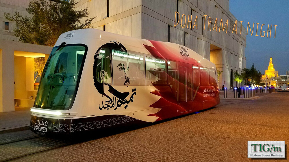 Vůz MRV-3 v Dauhá s polepem. (foto: TIG/m)