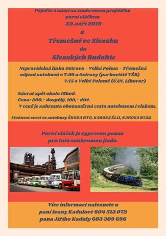 Letáček k jízdě do Osoblahy. (zdroj: Jiří Kadula mladší)