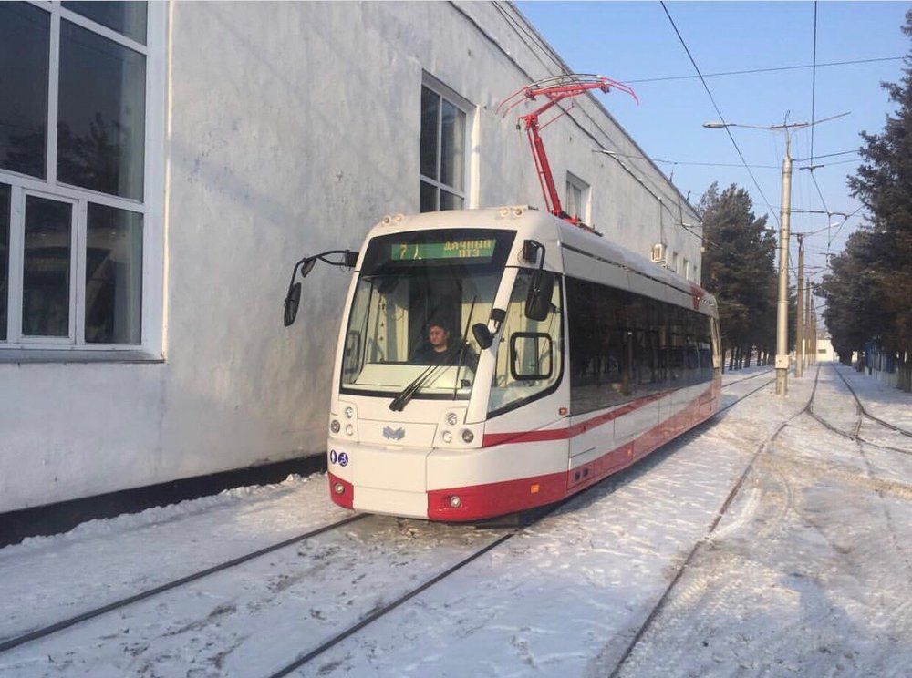 Tramvaj BKM 802E v kazašském Pavlodaru. (foto: Belkommunmaš)