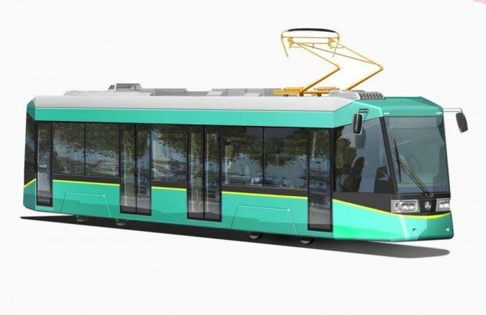 Nová tramvaj Etalonu nápadně připomíná ruský vůz KTM-23. (zdroj: Etalon)