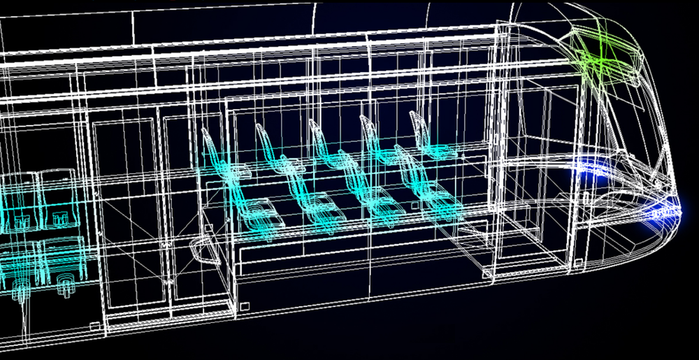 Na stránkách výrobce lze u typu CTG-18 nalézt také tuto vizualizaci konstrukce vozidla. Jak je ale z obrázku patrné, jedná se zde o částečně nízkopodlažní vůz. Pravděpodobně tedy půjde ještě o starší projekt z doby, kdy se uvažovalo o kooperační výrobě typu KTM-23 z Ruska. (zdroj: CTG)