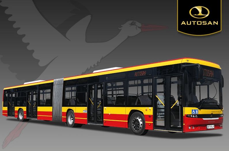 100% nízkopodlažní autobus Autosan SANCITY 18 M. (zdroj: Autosan.pl)