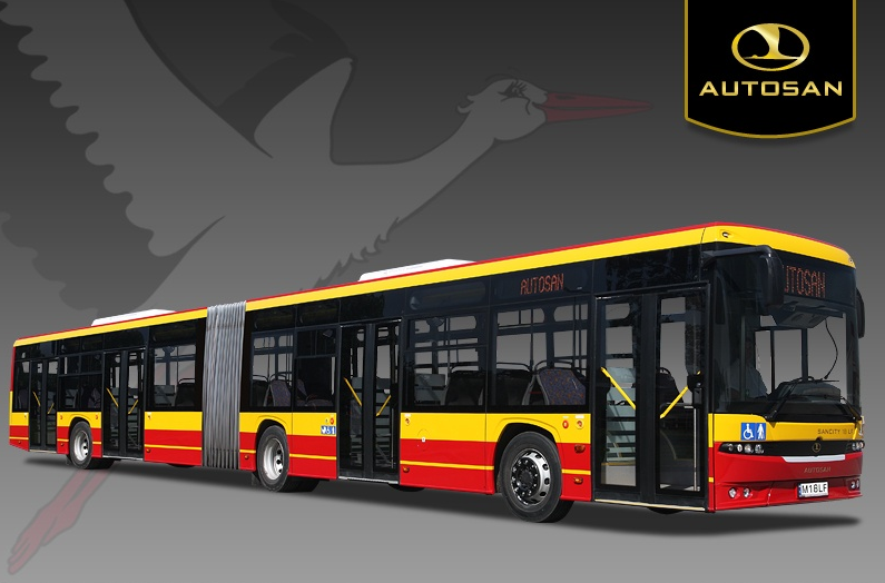 100% nízkopodlažní autobus Autosan SANCITY 18 M. (zdroj: Autosan.pl)