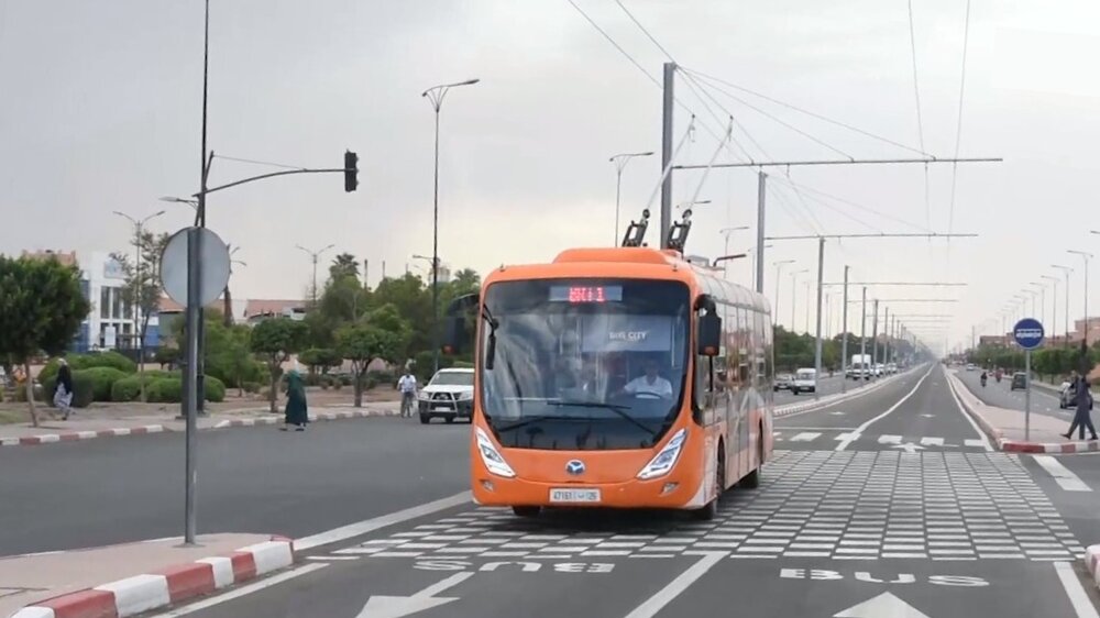 Trolejbus Yutong v Marrákeši. (zdroj: Wikipedia.fr)